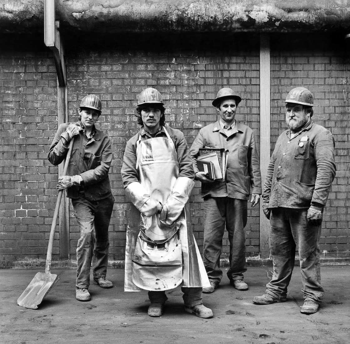 Stahlarbeiter am Vortag des ersten Konkurses der Maxhütte - Sulzbach-Rosenberg 1987